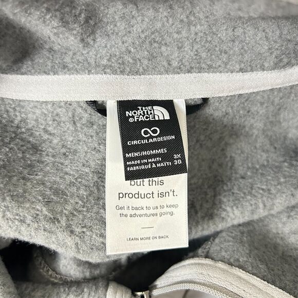 NWT Men's North Face Medium 3X Grey Heather Big Front Range Fleece Jacket F36 - Picture 8 of 9